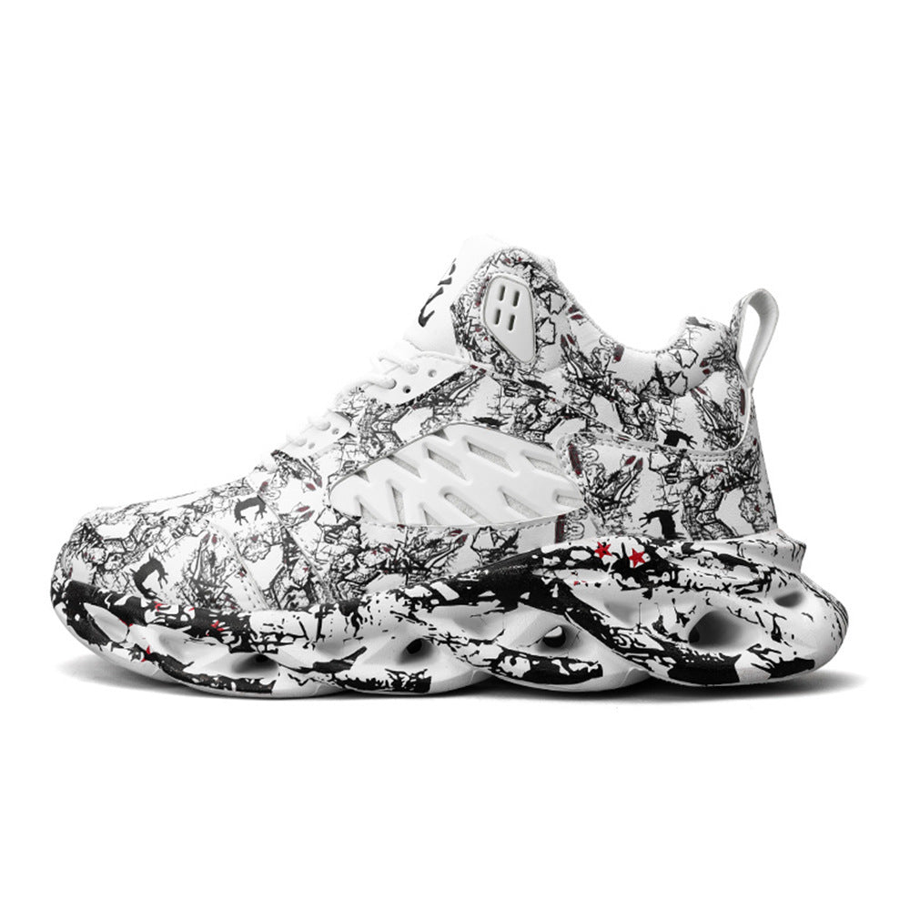 Graffiti print sneakers