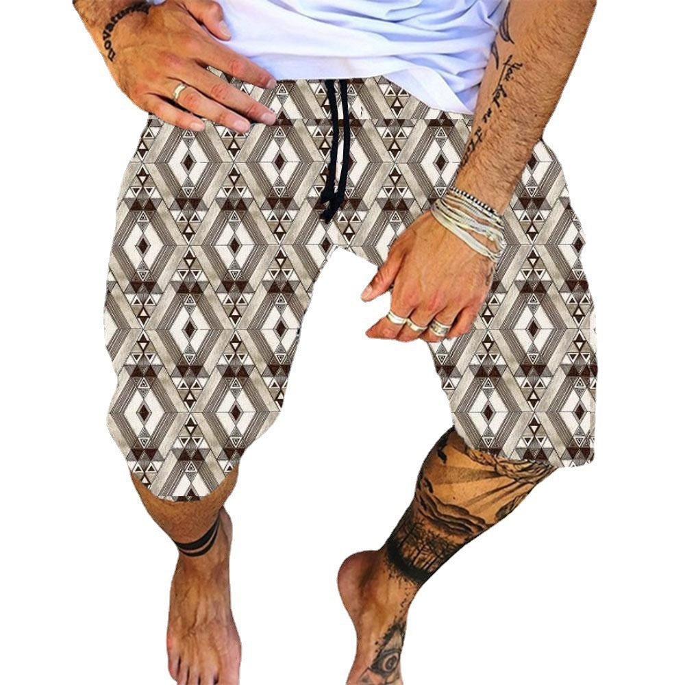 Men's Athleisure Shorts Printed Beach Pants