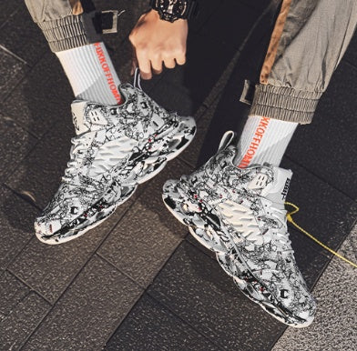 Graffiti print sneakers