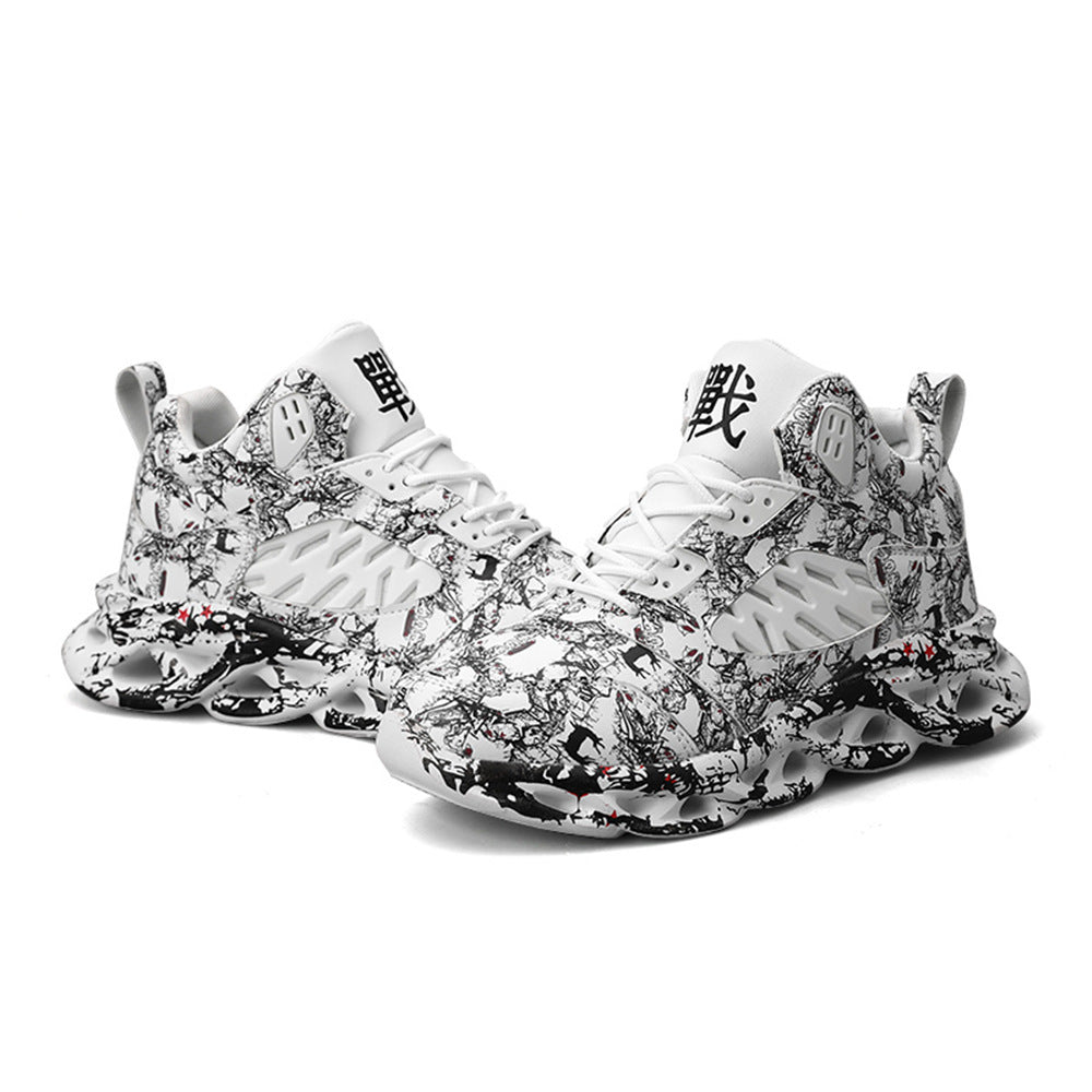 Graffiti print sneakers